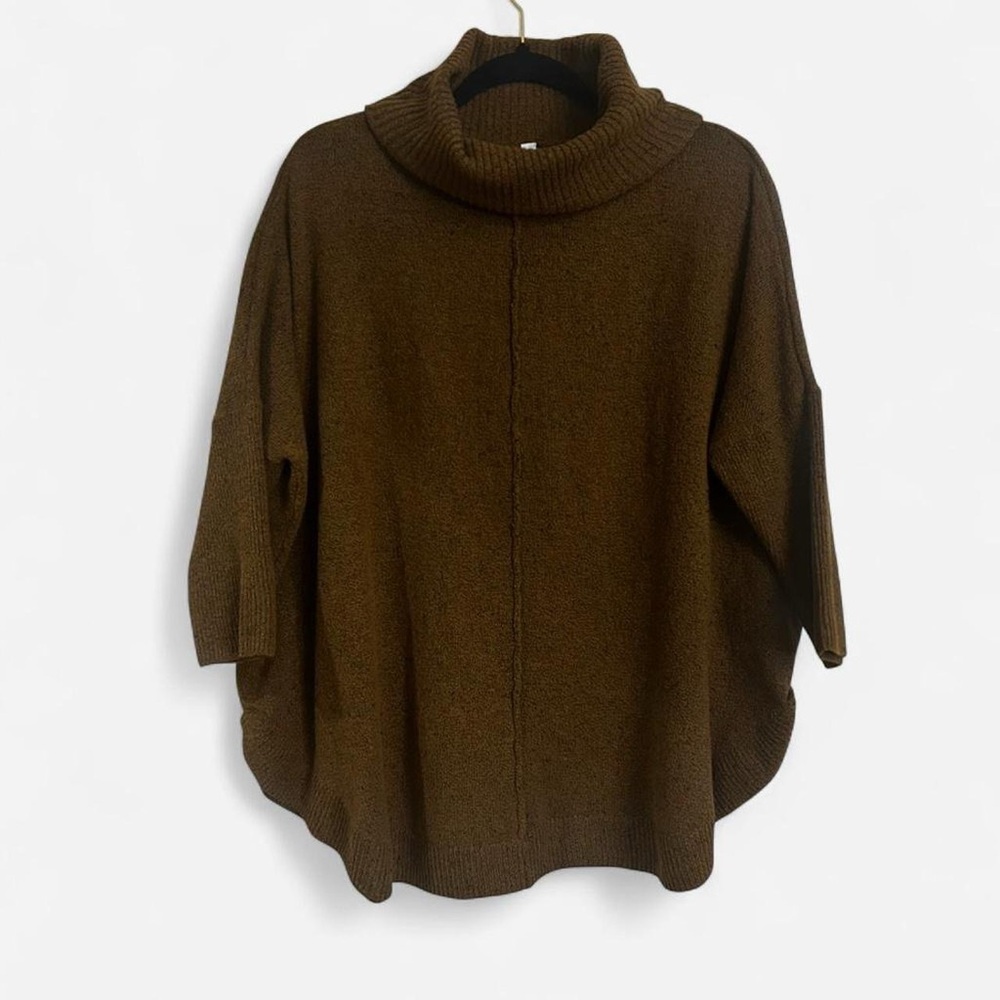 Golden Brown Cowl Neck Sweater Tunic